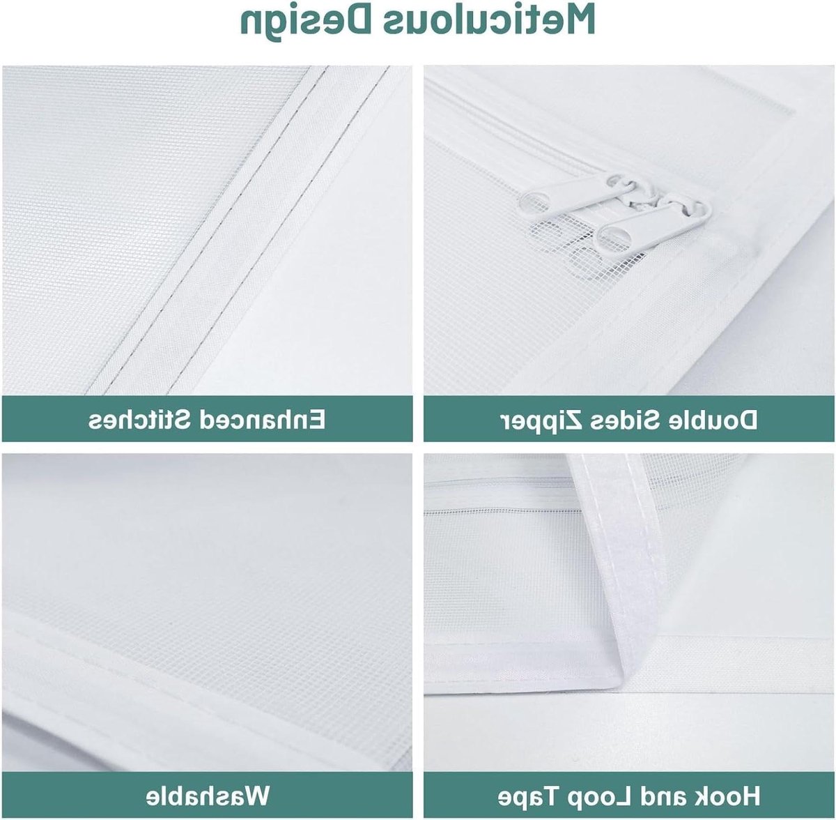 Kattenhek - Huisdierenscherm - Balkon Beveiligen - Versterkt Materiaal - 95x200cm - Wit
