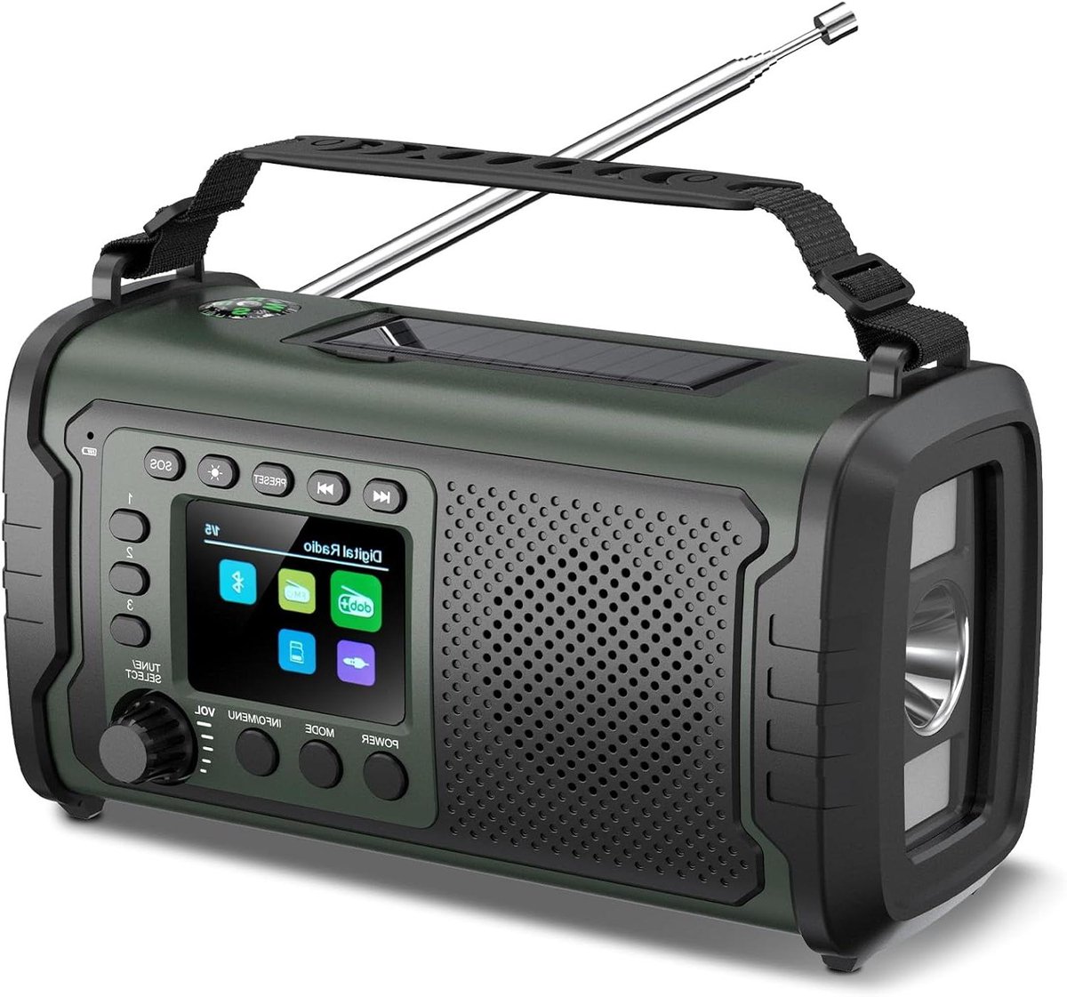 Noodradio Solar Opwindbaar - Noodpakket voor Thuis - Noodrantsoen - Powerbank