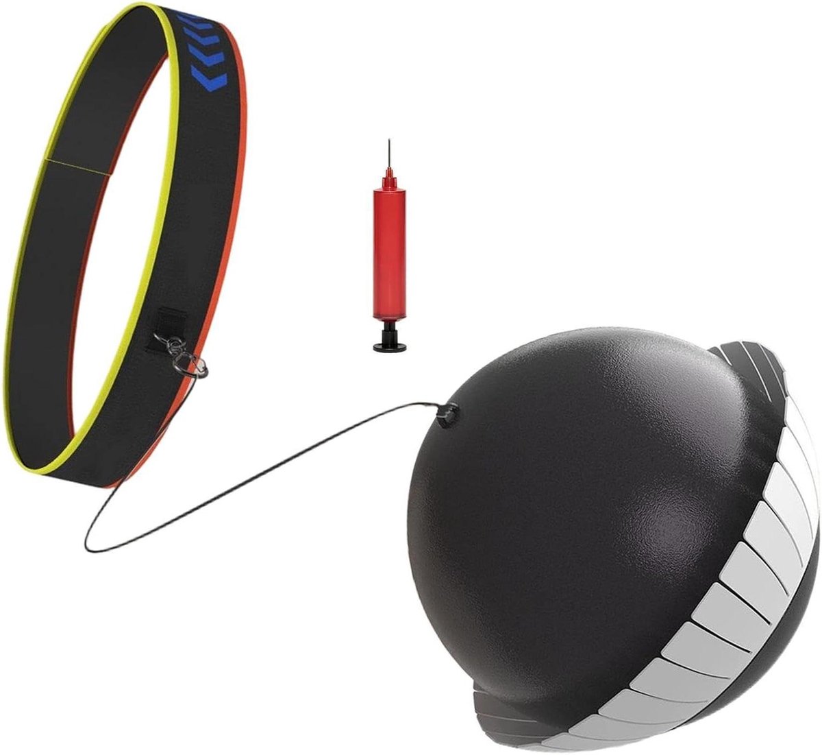 Boks Reflex Bal - Stootuitrusting Training - Hand-Oog Coördinatie - Verstelbare Hoofdband - Minder dan 21 cm - Zwart