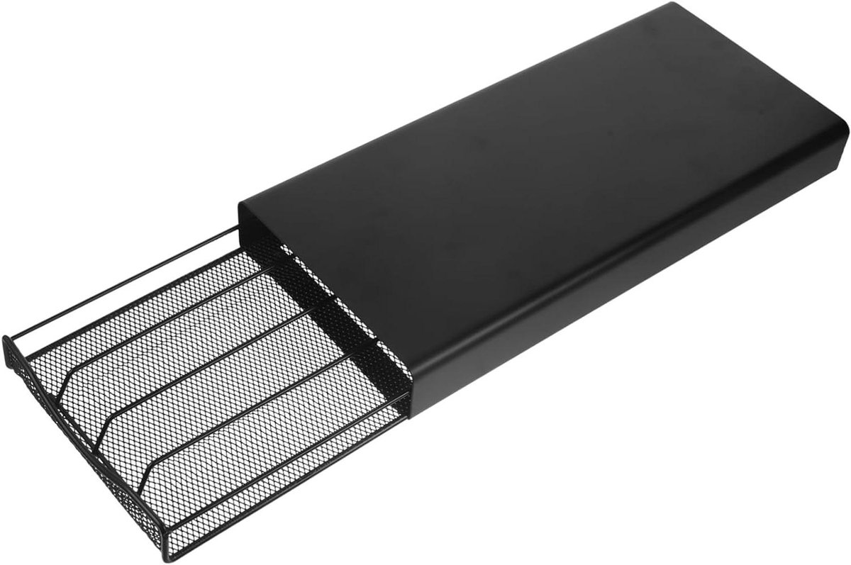 Koffiecapsule Opbergrek - Koffiepads Houder - Keuken Organiseren - Grote Capaciteit - 37.4 cm Lengte - Zwart