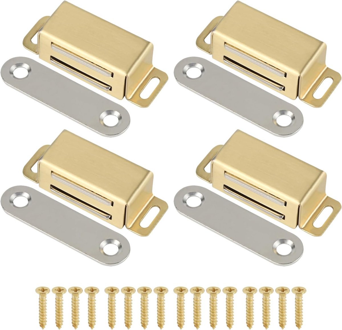 4PACK Magnetische Deursluiters voor Keukenkasten, Sterke RVS Magneten voor Kastdeuren en Lades, 6kg Sluiting voor Veiligheid en Gemak