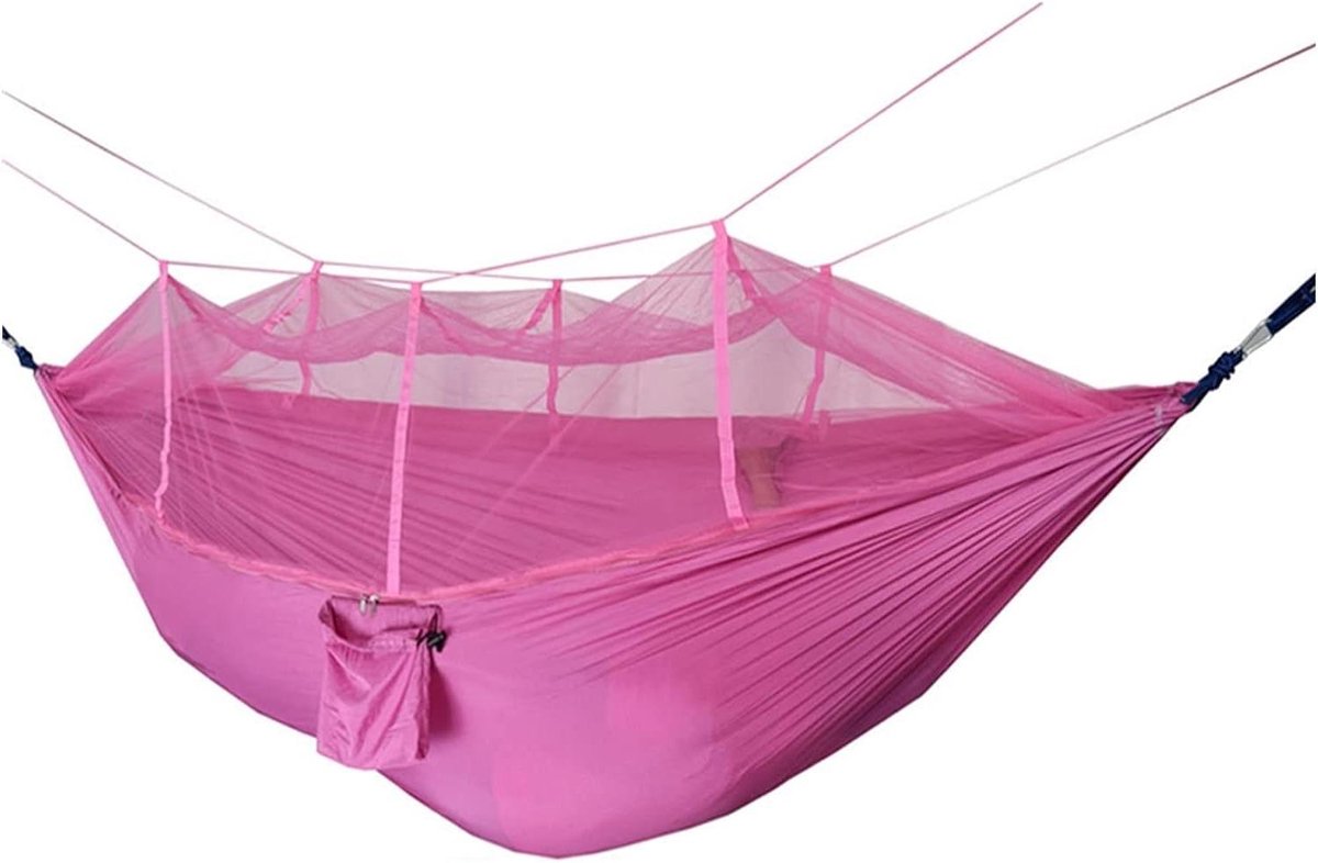 Hangmat Stoel - Schommelstoel Buiten - Ontspannen Buiten - Eenvoudige Installatie - 260x140 cm - Roze