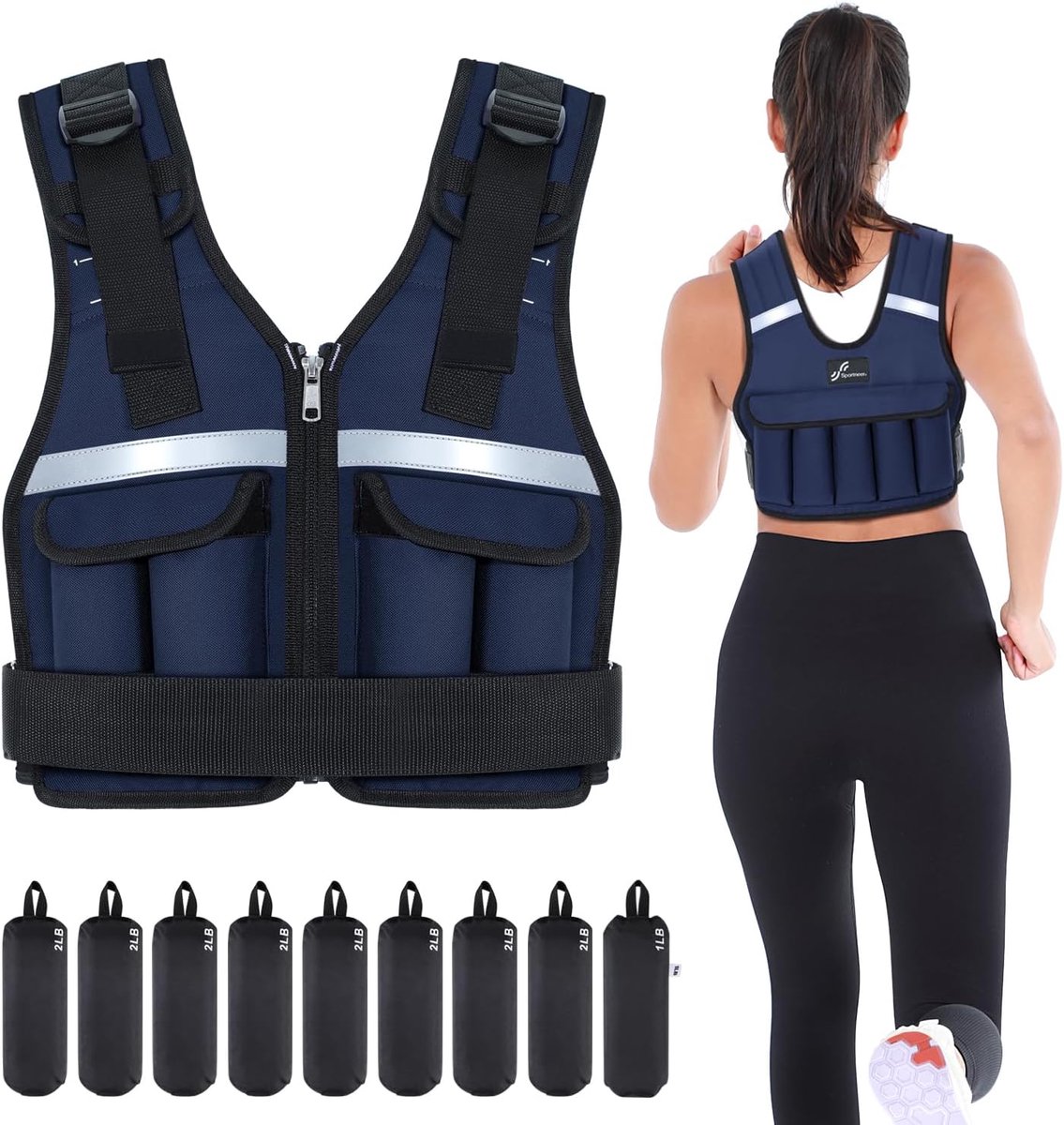 Verstelbaar Gewichtsvest - Krachttraining en Crossfit Trainingsvest - Hardloopvest - Trainingshulp