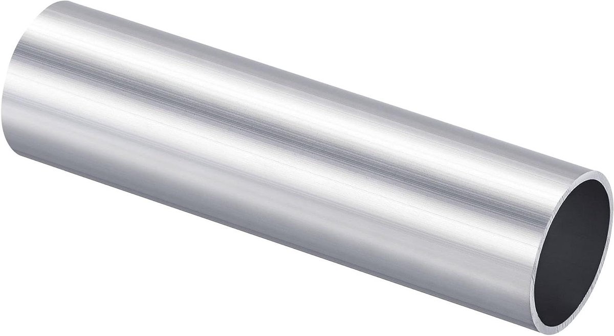 Aluminium Ronde Buis - Metaalprofiel Hol - Hobby Projecten - Naadloze Constructie - 100mm Lengte 28mm OD - Zilverkleurig