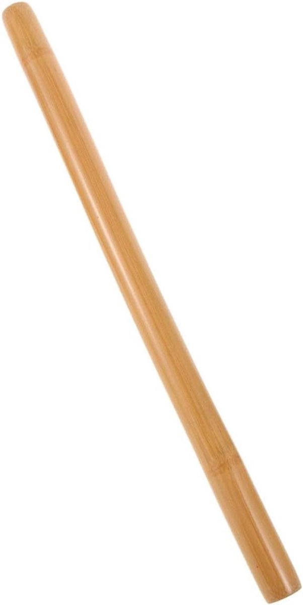 Massage Stok - Spierontspanning Tool - Zelfmassage - Duurzaam Bamboe - 42 cm - Lichtbruin