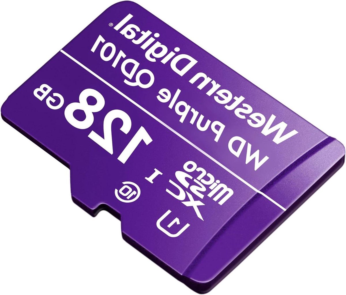Micro SD Kaart - Opslagkaart Geheugen - Continu Opnemen - Card Health Monitoring - 128GB - Paars