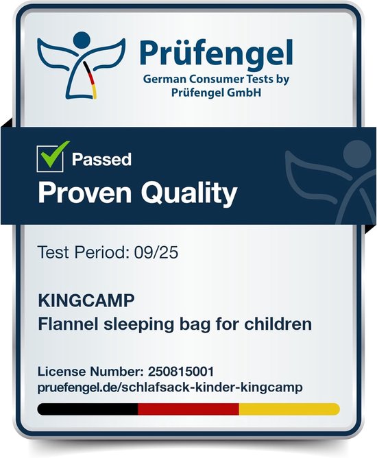 Kinder slaapzak - Warm deken - Kamperen buiten - Waterafstotend - 170 x 70 cm - Marine van Kinder — afbeelding 2