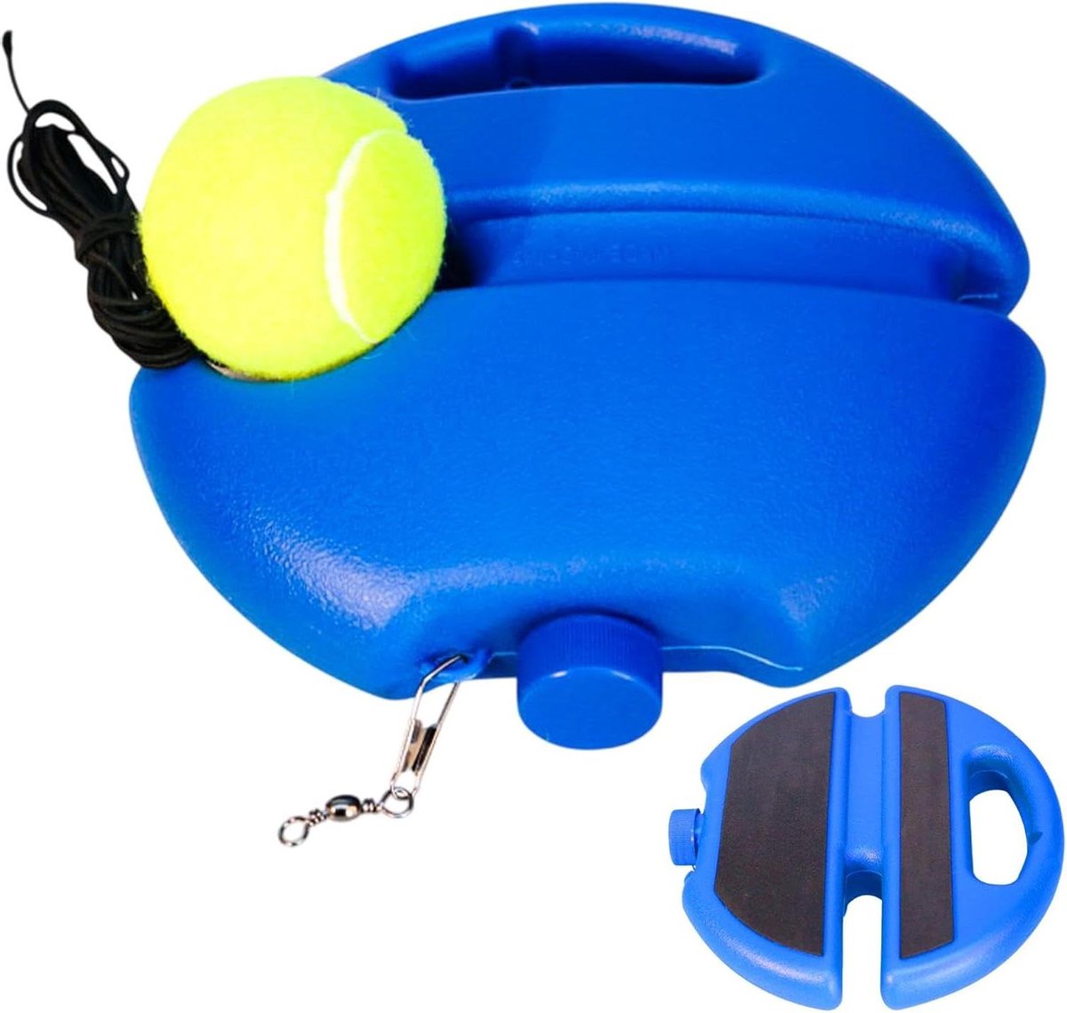 Tennistrainer Rebound - Bal Trainingsapparaat - Tennisvaardigheden Verbeteren - Oefenen Zonder Partner - 21 x 21 x 5 cm - Zwart