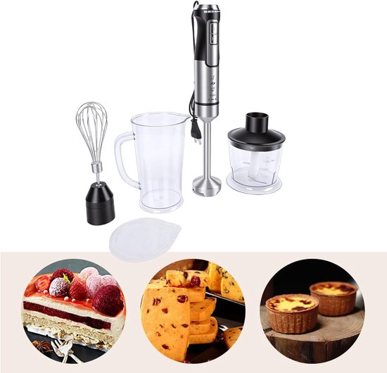 Handmixer Staafmixer - Keukenmixer Blender - Veelzijdig Koken - Tijdbesparend Ontwerp - 26D x 25B x 14H cm - Zilver — afbeelding 3