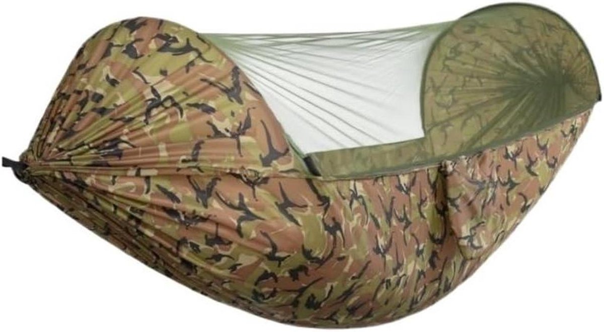 Hangmat met scherm - Kampeerhangmat Schommel - Buiten Ontspannen - Geïntegreerd Zonnescherm - 1.2 kg - A