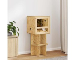 Terrarium - Reptielenverblijf - Huisdieren Huisvesten - Geïntegreerde Thermometer - 100 x 50 x 50 cm - Bruin