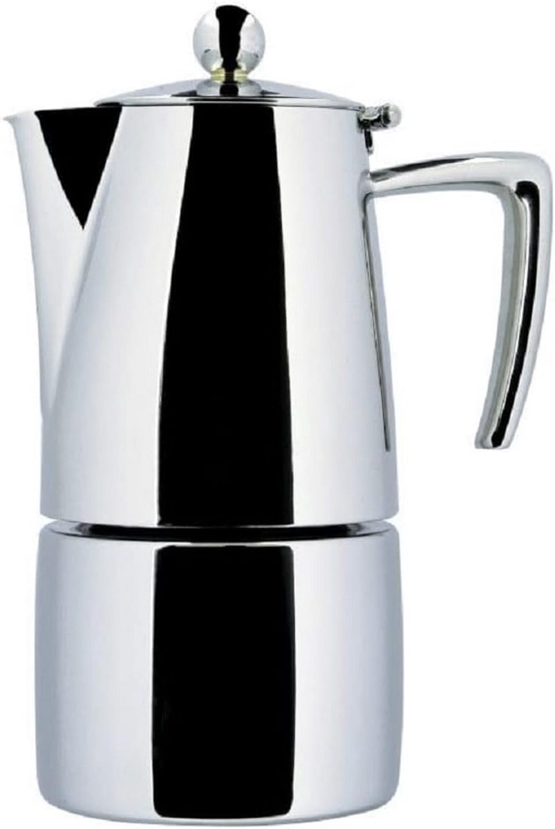 Espressomachine voor 2 Kopjes - Glanzend & Geschikt voor Inductie