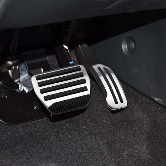 Pedaalhoezen Auto - Antislip Pedalen - Veiliger Rijden - Roestvrij Staal - Standaard Maat - Zilver — afbeelding 2