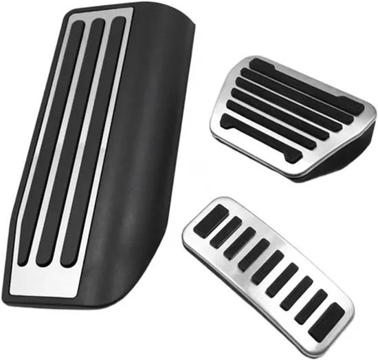 Pedaalhoezen Set - Auto Pedalen - Veiliger Rijden - Antislip Ontwerp - 2 Stuks - Zilver Zwart — afbeelding 4