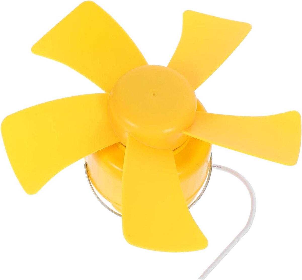 Hangende Ventilator - Mini Fan - Kamperen en Reizen - Met Timerfunctie - 18 x 18 x 12 cm - Geel