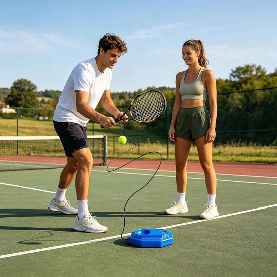 Tennis Rebound Trainer - Tennis Oefenapparaat - Vaardigheden Verbeteren - Verbeterde Ritmetraining - 271 x 133 x 116 cm — afbeelding 4