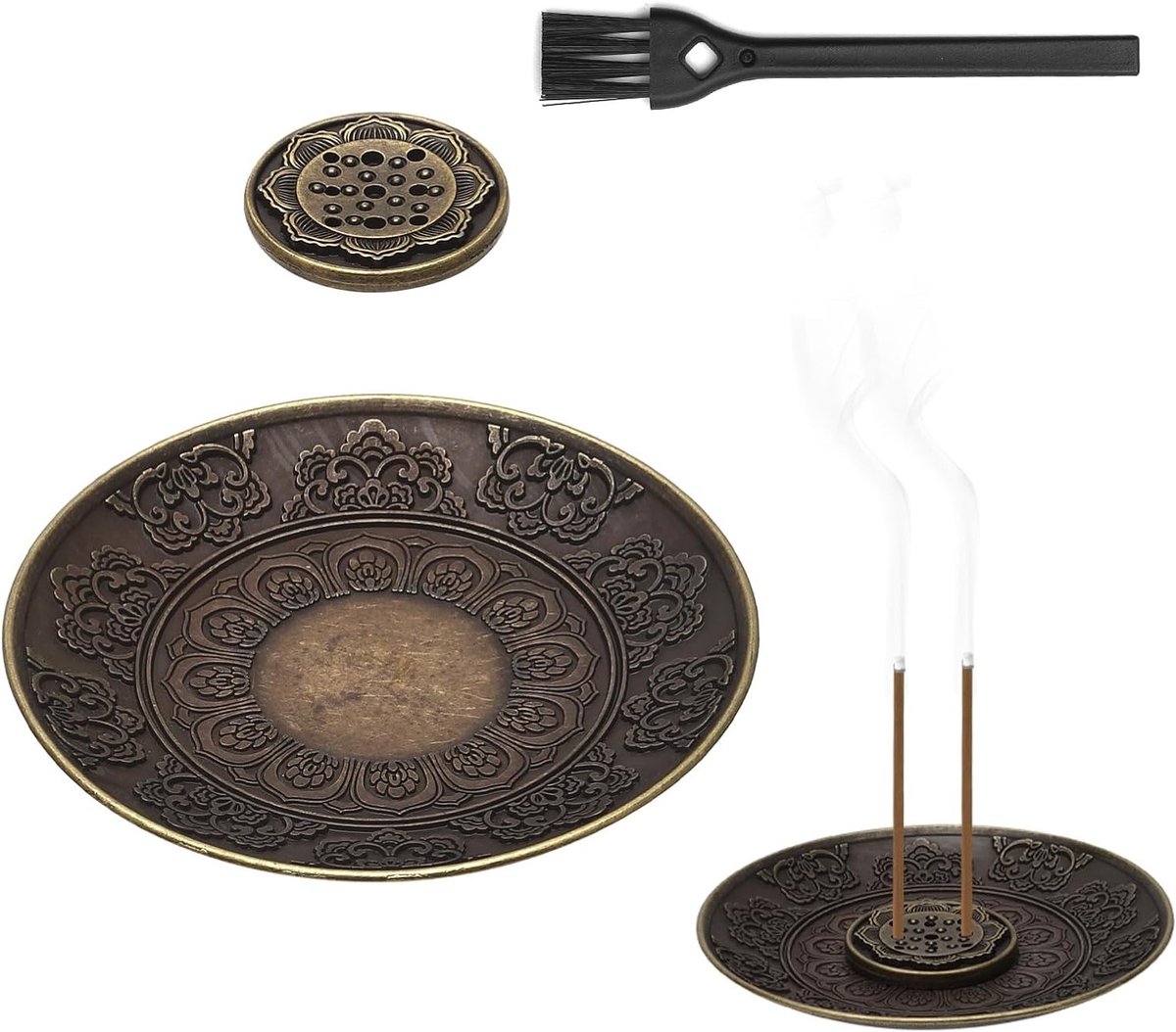 Lotus Incense Sticks Houder van Messing, Aromatische Branders en Brandplaten voor Geurige Rook