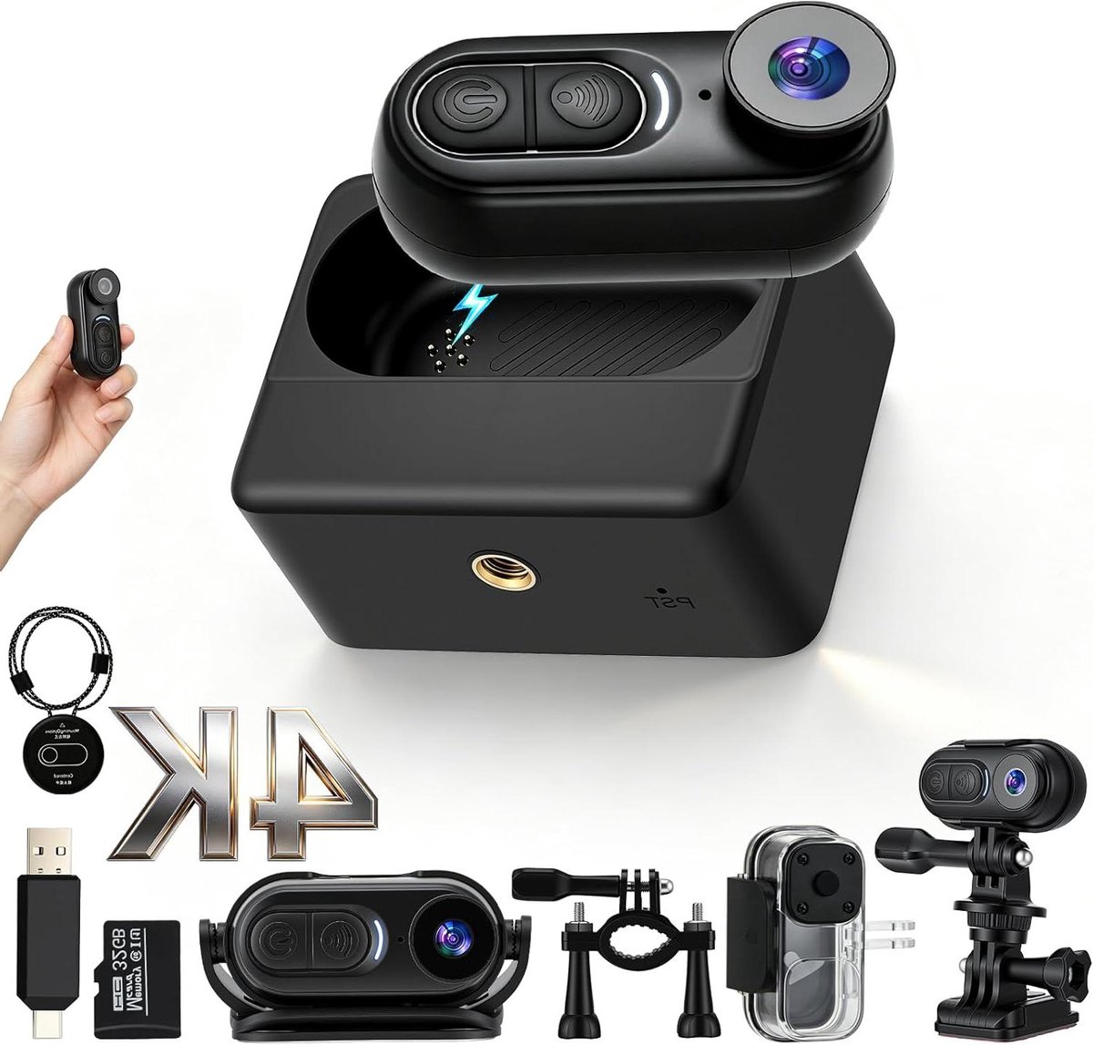 Mini Actiecamera - HD Bodycam - Avontuur Vastleggen - 150 Graden Lens - 1080P HD - Zwart