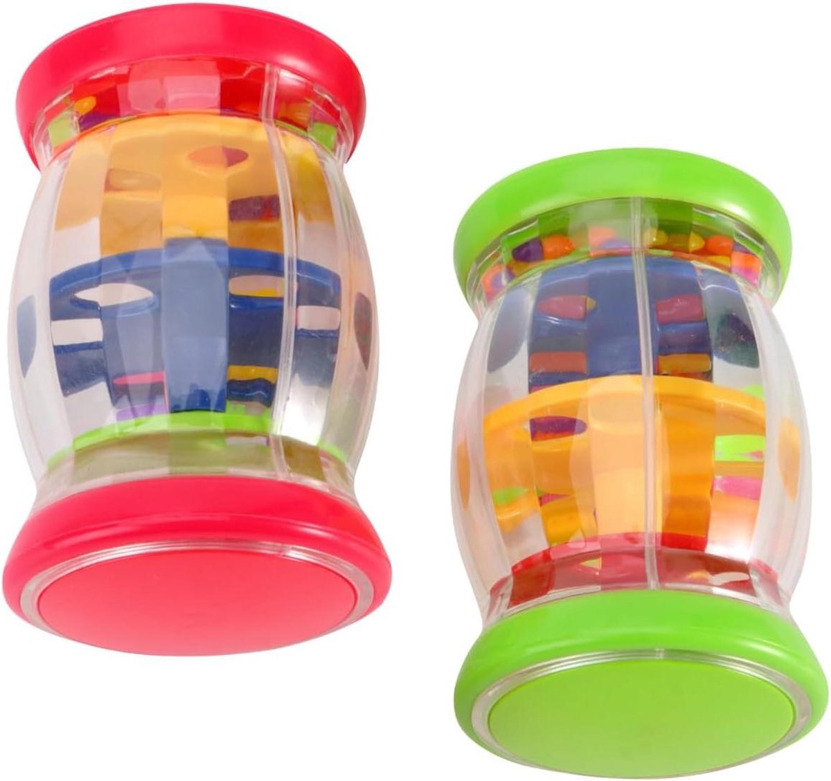 Regenmakers - Geluid stokken - Muziek maken - Visuele auditieve stimulatie - 2 stuks 8.5cm - Transparant