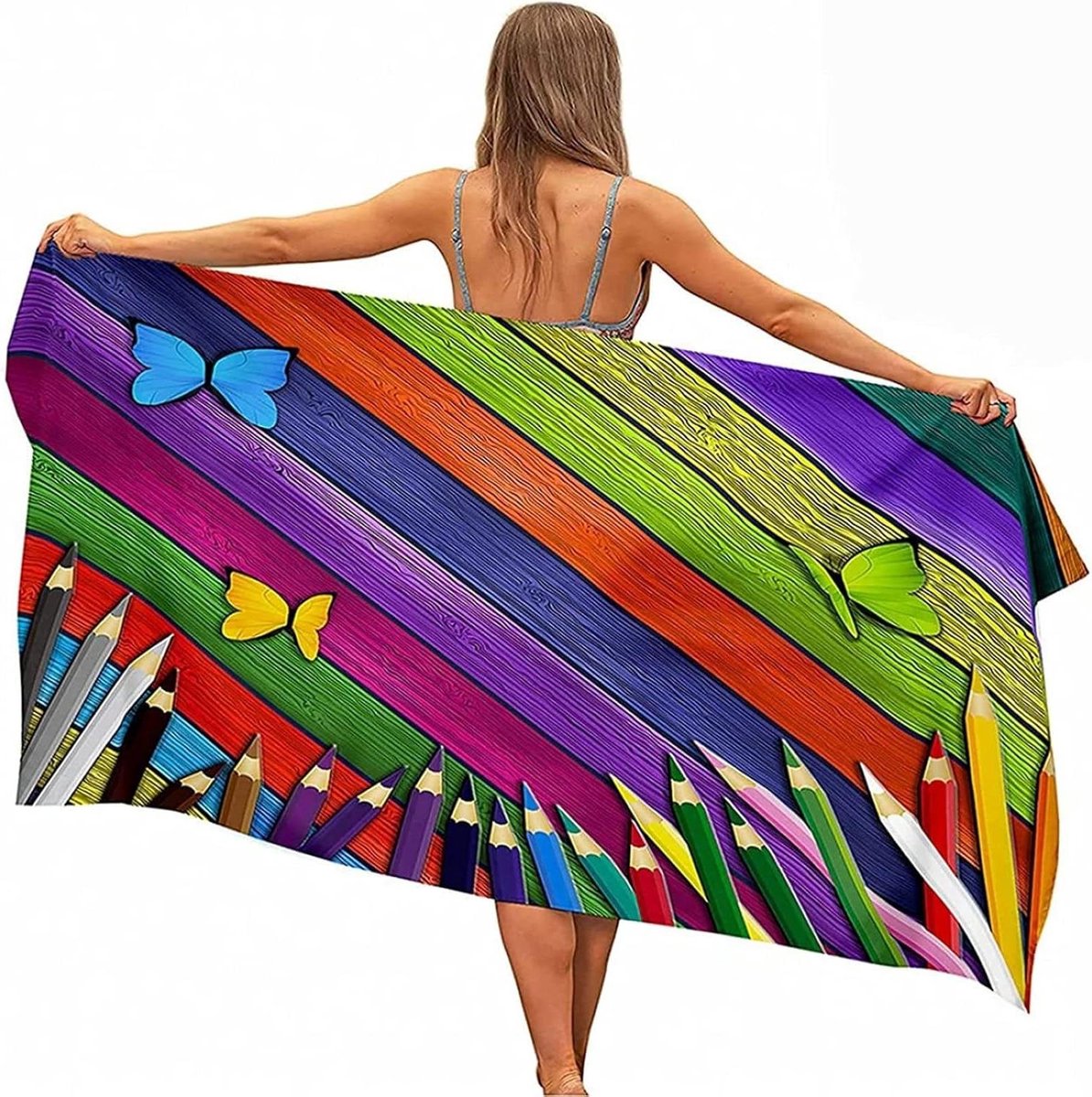 Strandlaken - Badlaken - Zwemmen en Reizen - Zandvrij en Sneldrogend - 80 x 160 cm - Kleur
