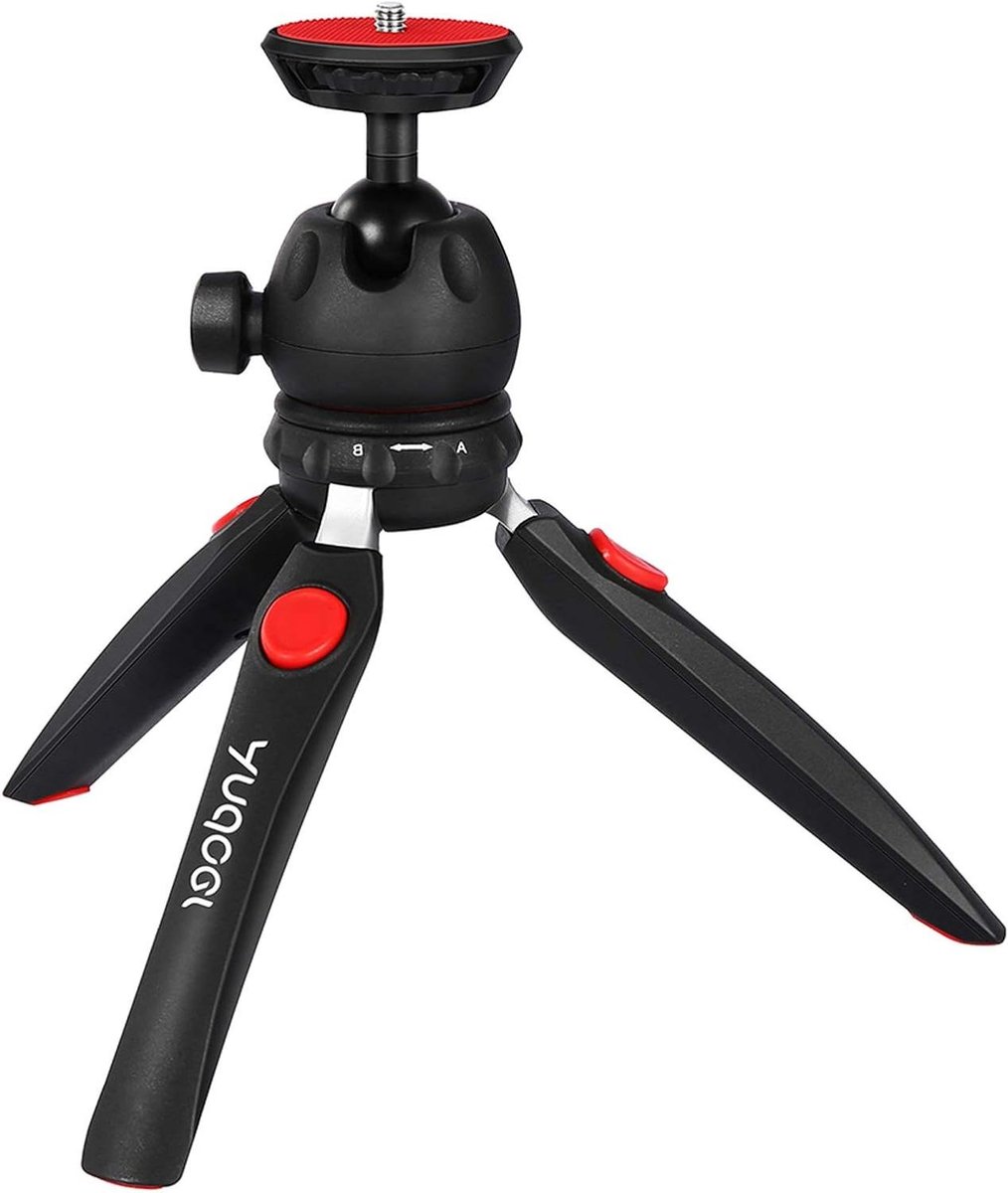 Tafel Statief - Mini Camerahouder - Foto's Maken - Opvouwbaar Ontwerp - 23 cm Max - Zwart