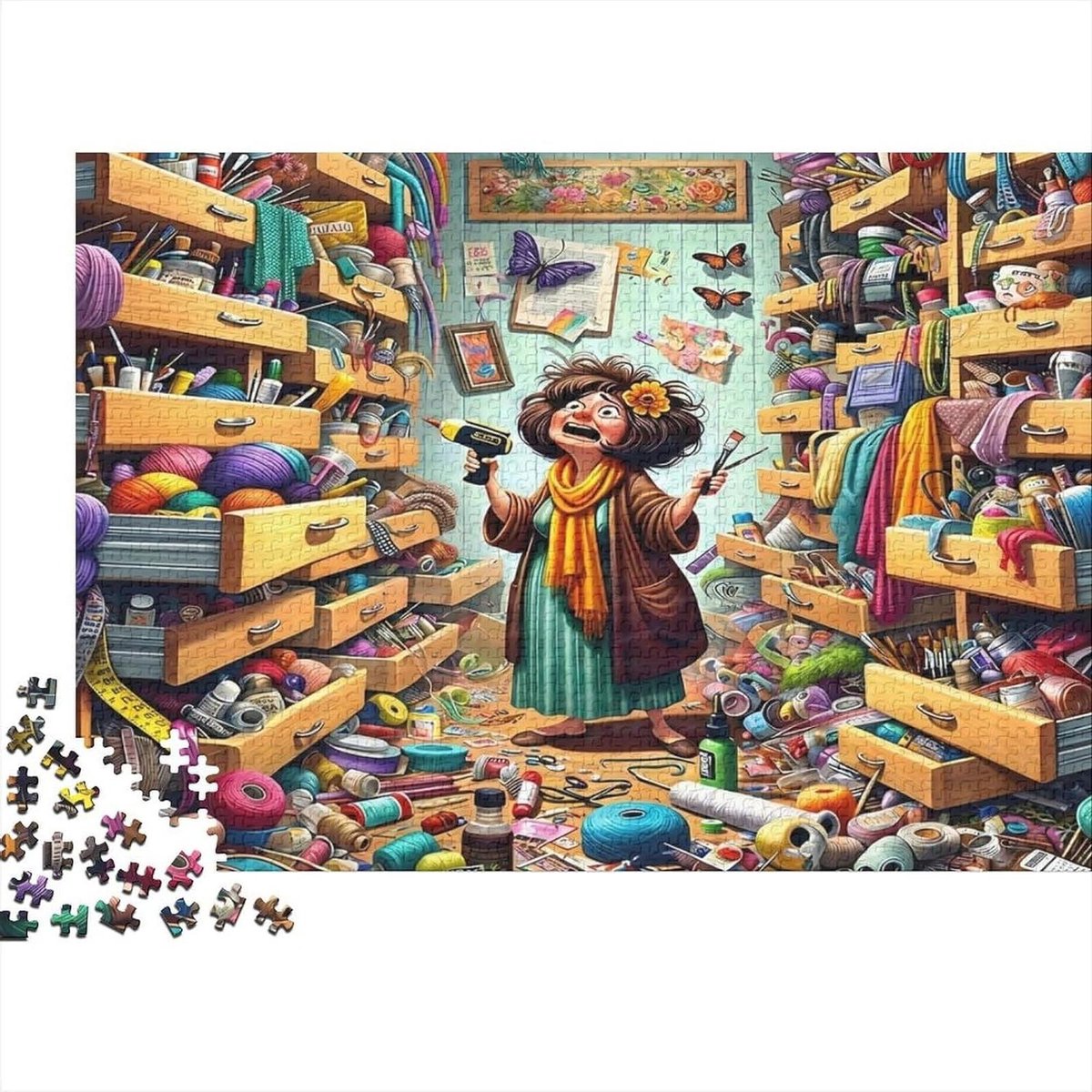 Puzzel Volwassenen - 1000 Stukjes - Ontspanning Thuis - Gerecycled Karton - 52x38cm - Klaprozen