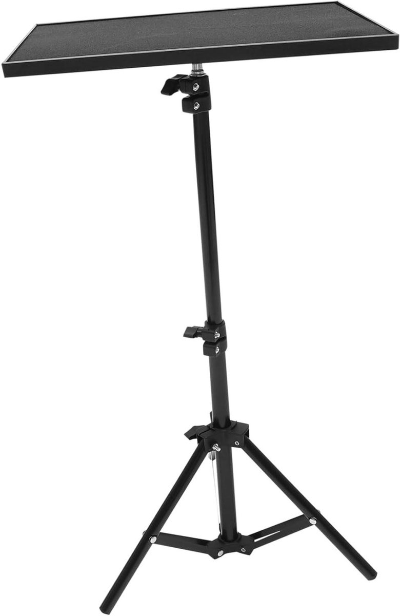 Projector Statief - Laptop Plank - Presentaties Geven - Opvouwbaar Ontwerp - 120 x 34 x 24 cm - Zwart