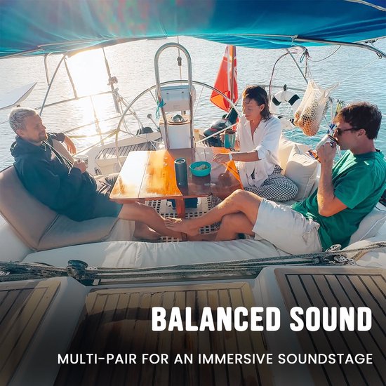 POCA audio - PINE Beat Speaker - Traveller Set - Draagbare Bluetooth Speaker - Waterdicht - Inclusief Draagkoord — afbeelding 4