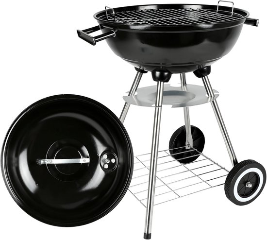 BBQ - Bol - Groot - ø44 x 70 cm - Staal - incl wielen van BBQ+ — afbeelding 5
