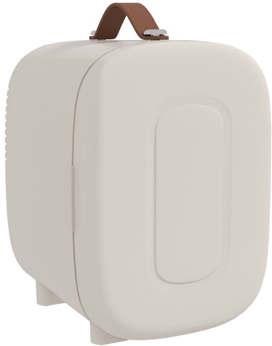 4L Minikoelkast Compact Koelkast Koelen & Verwarmen Stil 9V/240V Voor Huidverzorging Make-up & Dranken Wit
