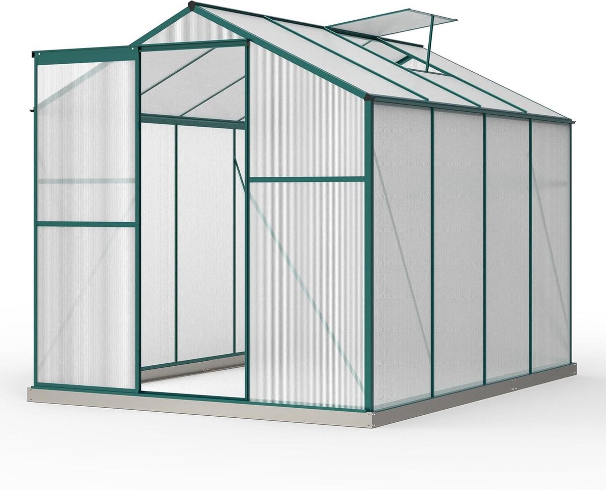 Grote Kweekkas - Tuinkas Kas - Planten Overwinteren - UV Bestendige Platen - 190 x 253 cm - Transparant