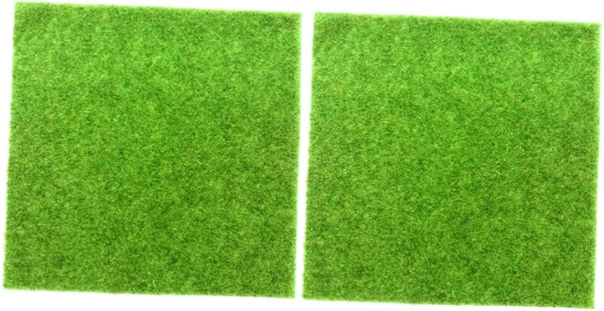 Kunstgras Tegels - Decoratie Gazon - Buiten Decoratie - Onderhoudsvrij Design - 30x30 cm - Groen
