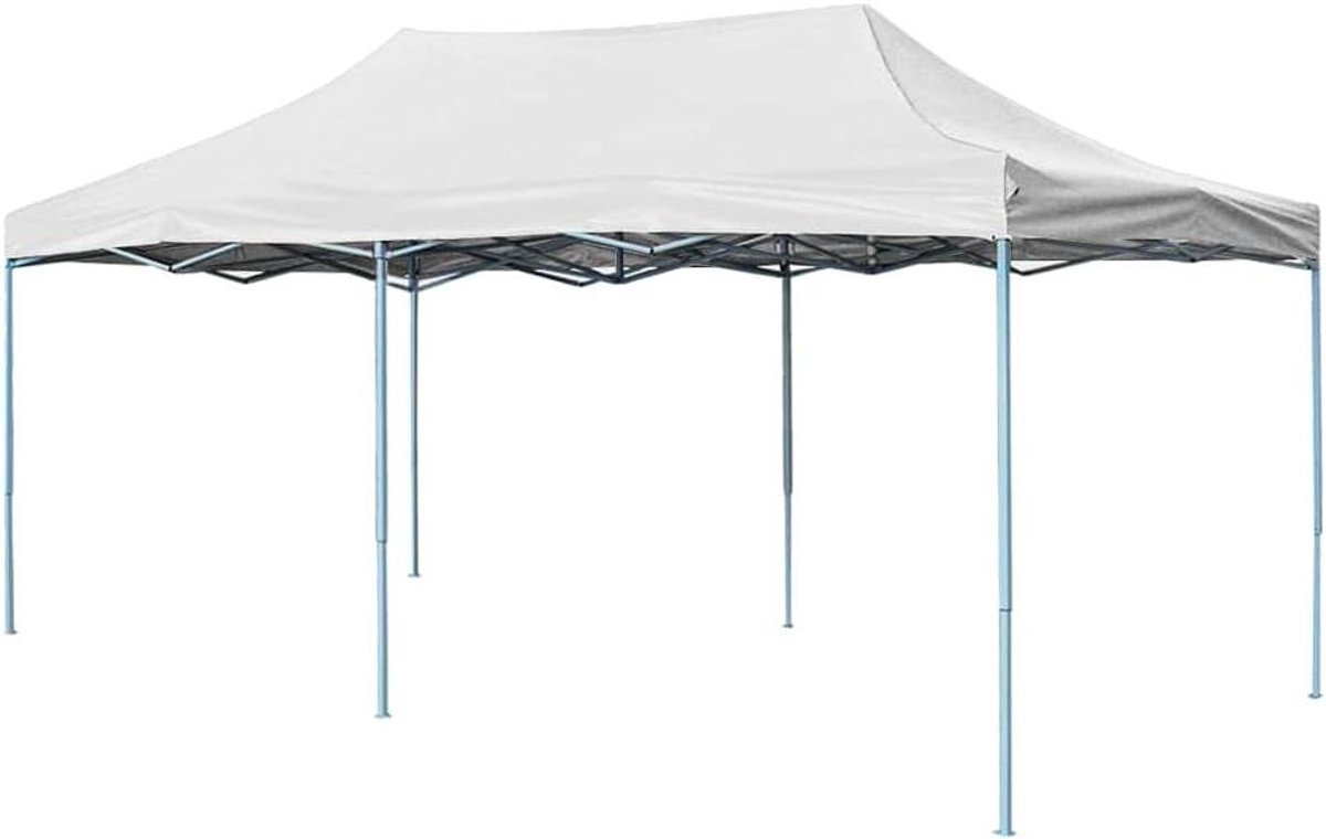Partytent Tuinpaviljoen - Feesttent Evenementen - Outdoor Evenementen - Opvouwbaar Met Ramen - 3 x 6 m - Wit