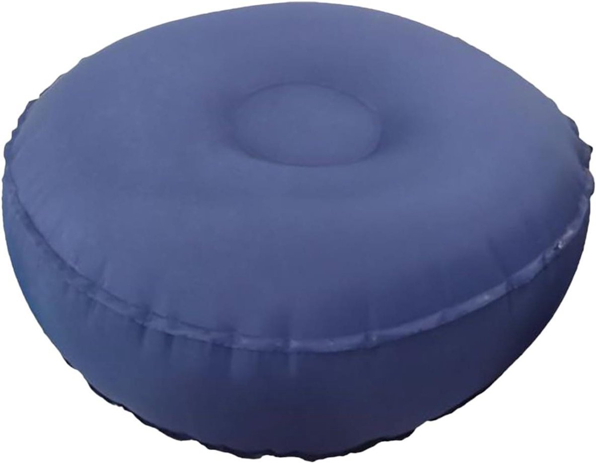 Meditatiekussen Opblaasbaar - Zitkussen Yogakussen - Ontspannen Zitten - Aanpasbare Hardheid - 25 x 20 x 20 cm - Donkerblauw