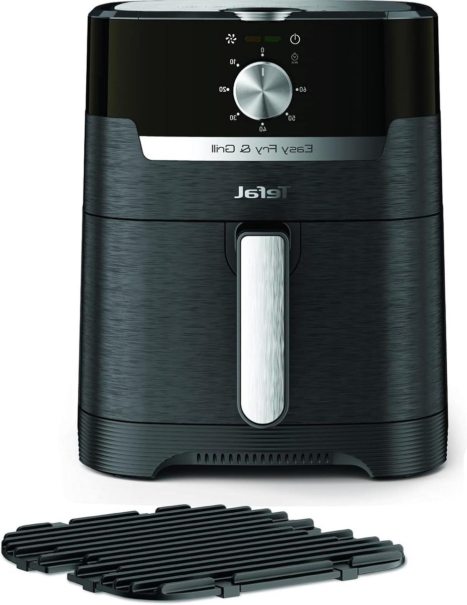 Heteluchtfriteuse Grill - 2-in-1 Apparaat - Gezond Koken - Extra Crisp Technologie - 42 Liter - Zwart
