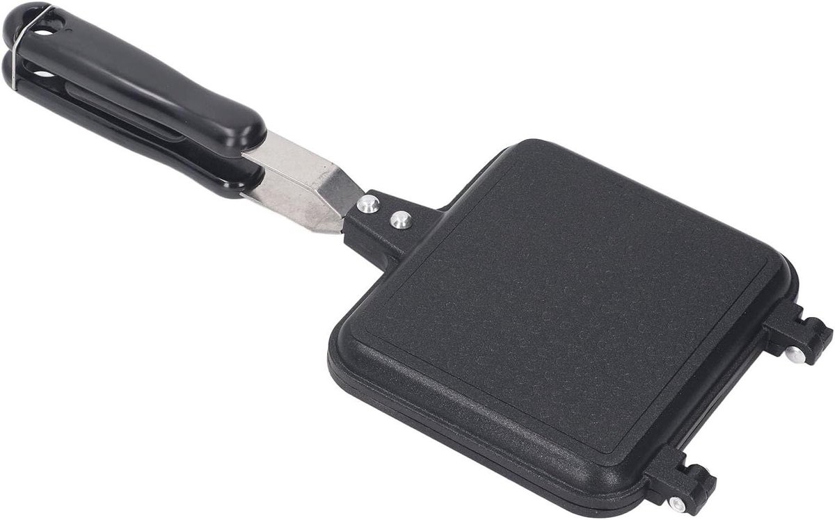 Dubbelzijdig Tosti-ijzer - Panini Pers - Broodjes Maken - Gelijkmatige Verwarming - 37x17x4 cm - Grijs