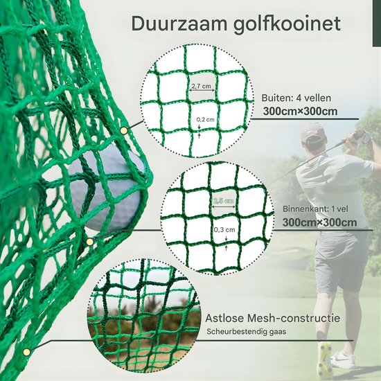 Golf oefennet - Voor golftraining - Vast rakennet - Groen van GOLF — afbeelding 3