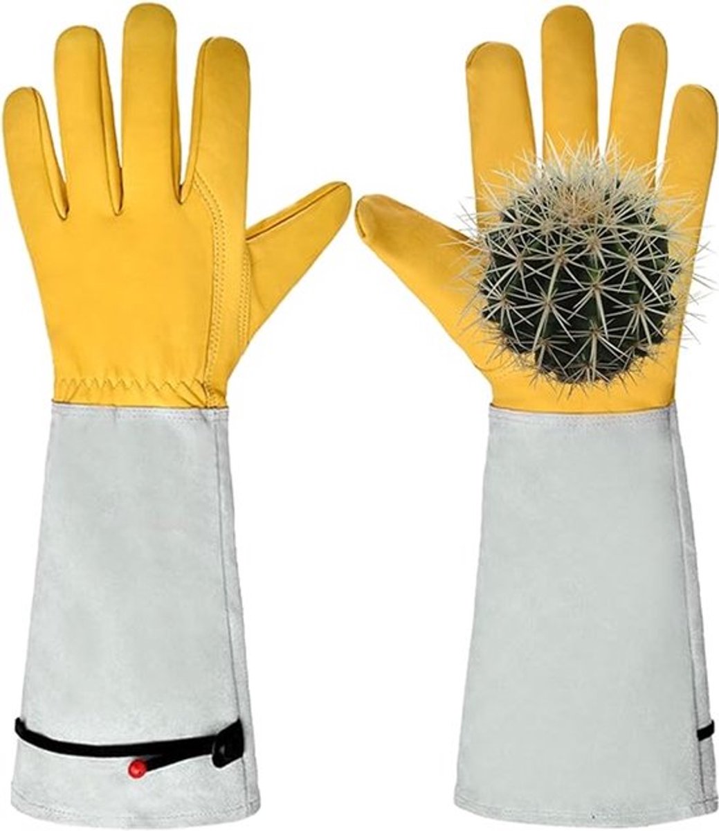 Candala 1 paar - Rozen snoeien doornbestendige handschoenen - Doornbestendige tuinhandschoenen - Werkhandschoenen voor in de tuin met lange mouwen - met verstelbare manchetten - Comfortabel en ademend - Grijs - 42 cm - voor tuinwerk