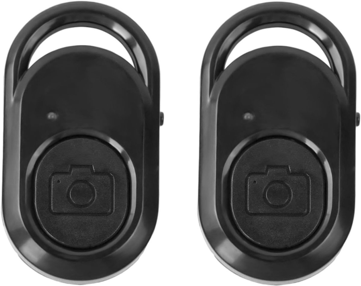 Set van 2 Draadloze Bluetooth Camera Shutters voor Zelfportretten, Compatibel met iOS en Android, Handige Afstandsbediening voor Foto's en Video's