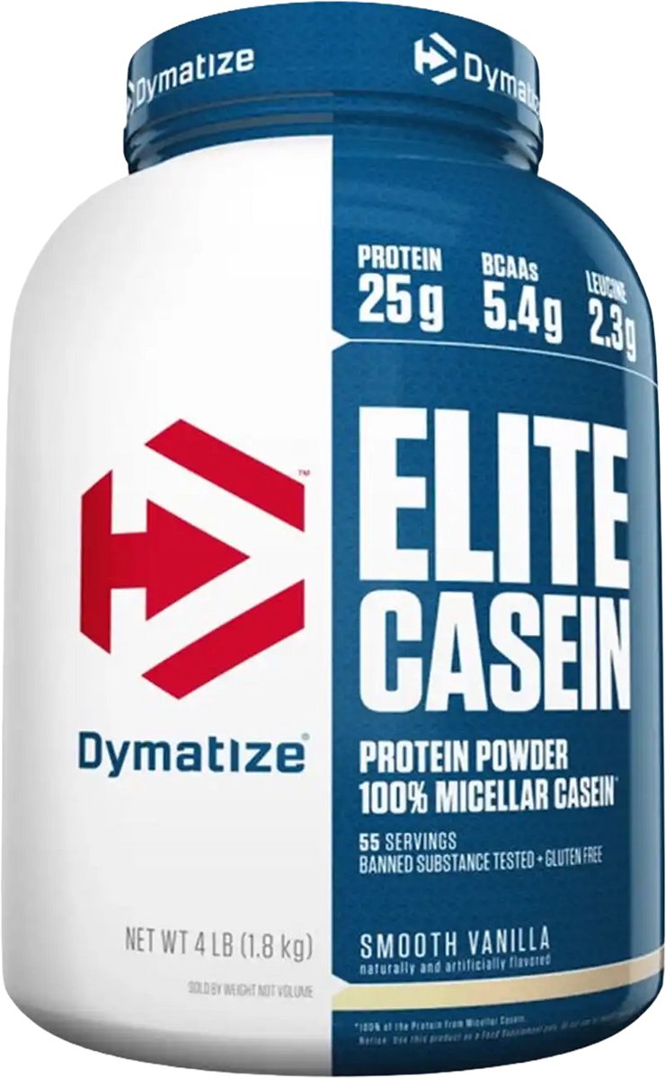 Dymatize Elite Casein - Eiwitpoeder / Eiwitshake - 1814 gram - Vanilla