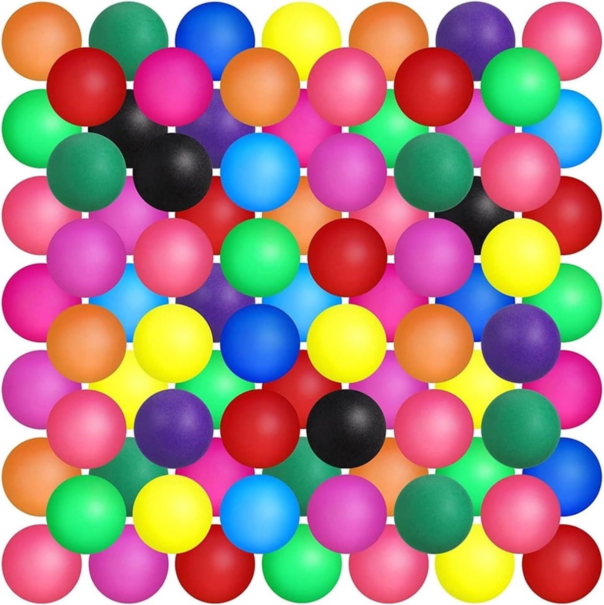 Tafeltennisballen - Veelkleurige ballen - Sporttraining en decoratie - Compact en lichtgewicht - 50 stuks 40mm - Mix
