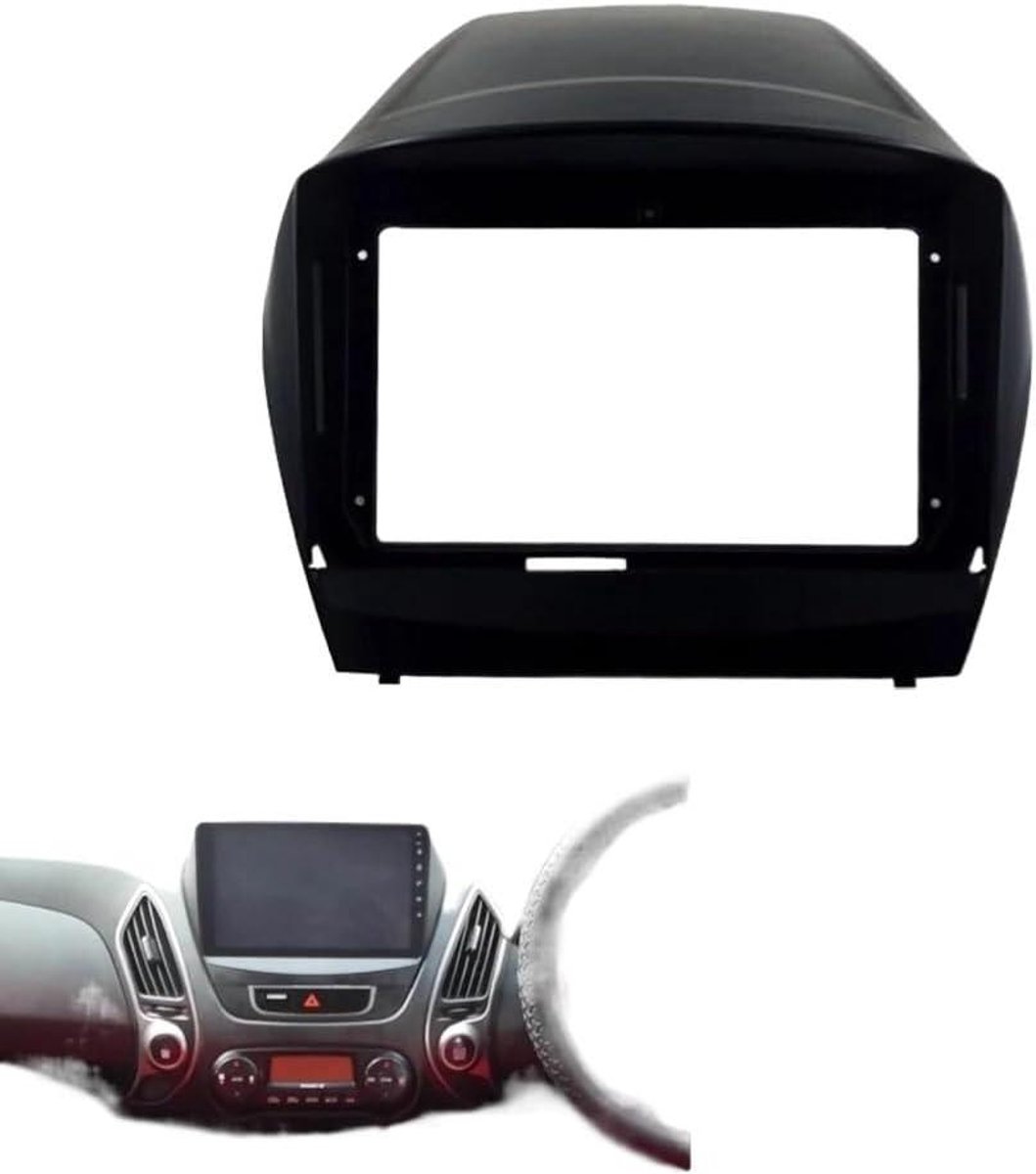 Autoradio Frame - Installatiepaneel - Audio Installatie - Koolstofvezel Look - 9 Inch - Zwart