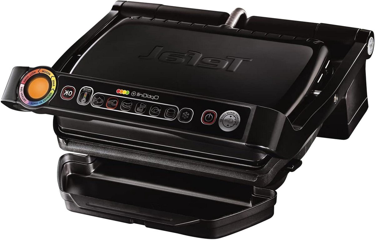 Elektrische Grill - Contact Grill - Binnen Grillen - Automatische Programma's - 2000 Watt - Zwart