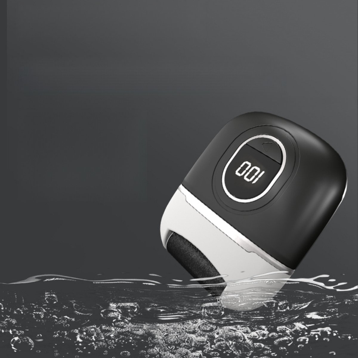 Elektrische voetvijl slijpmachine, voetverzorging en slijpapparatuur, geüpdatet digitale weergave, elektrische voet exfoliatieborstel, pedicuregereedschap, geschikt voor voetverzorging, 2 snelheidsstanden, geschikt voor heren en dames - zwart