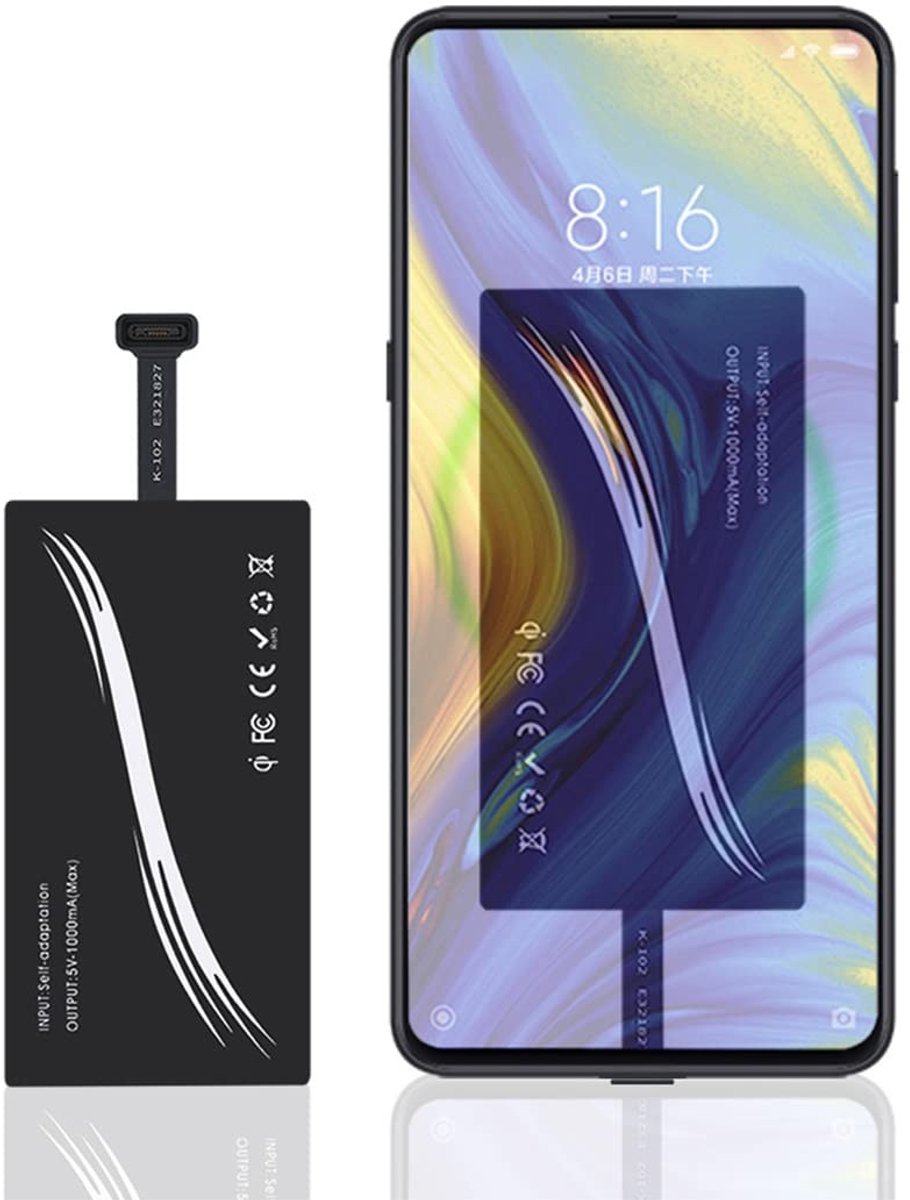 ONF3 - Type C Qi-oplaadontvanger - Draadloos opladen - Snel en efficiënt - USB-C oplaadmodule - Geschikt voor smartphones - Compact formaat