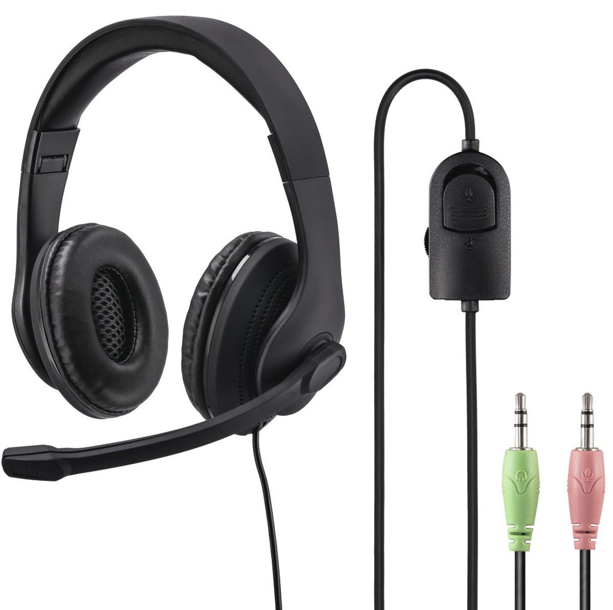 Hama PC-Office-headset "HS-P200", stereo, zwart