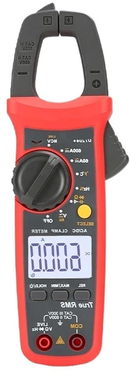 Stroomtang Multimeter - Digitale Tester - Elektrische Metingen - AC/DC Meting - UT210B - Zwart