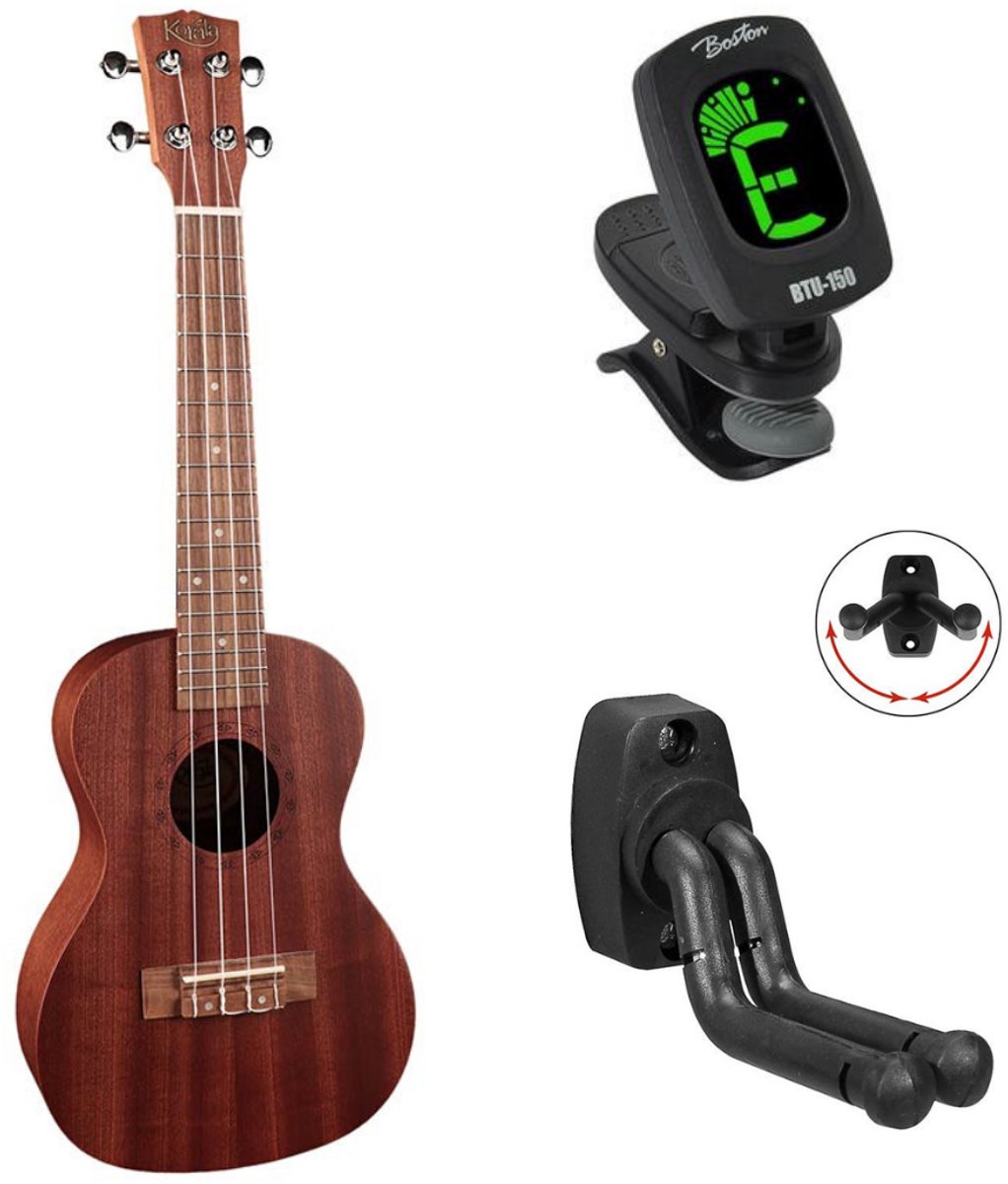 Korala UKC-110 bundel Naturel Performer Series Concert ukulele