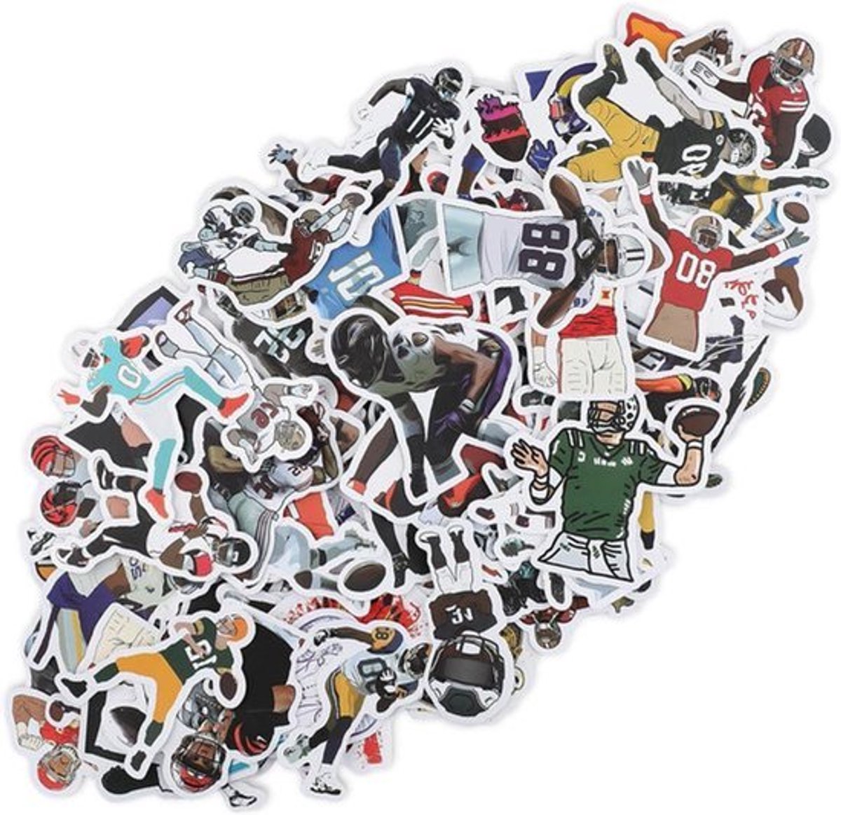 voetbalstickers rugbystickers waterdichte vinylstickers - 100 stuks