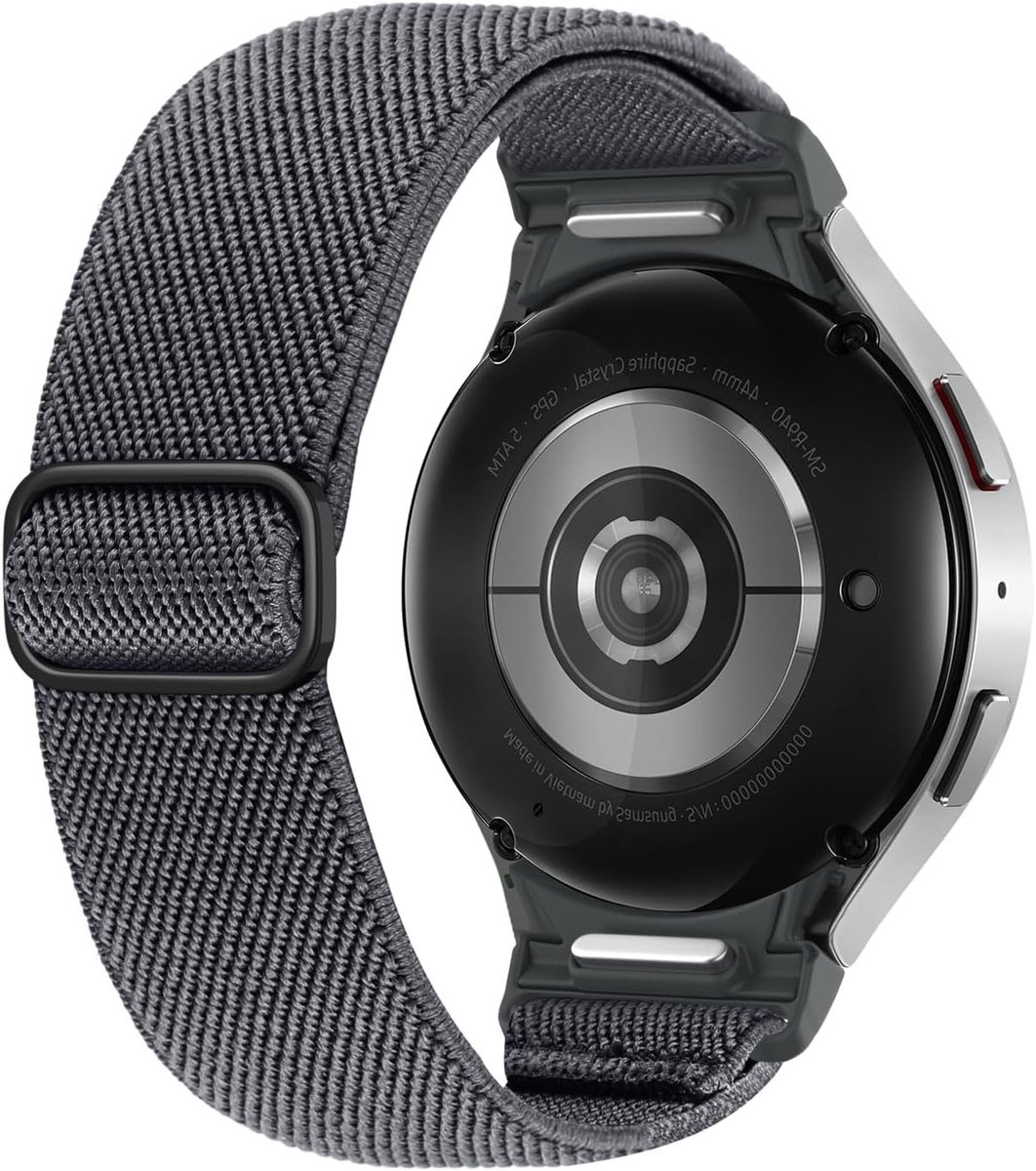 Elastische Nylon Sportband voor Samsung Galaxy Watch 7, 6, 5, 4, FE en Classic - 40mm, 44mm, 43mm, 47mm, 42mm, 46mm, 45mm - Comfortabele en Duurzame Horlogeband voor Mannen en Vrouwen